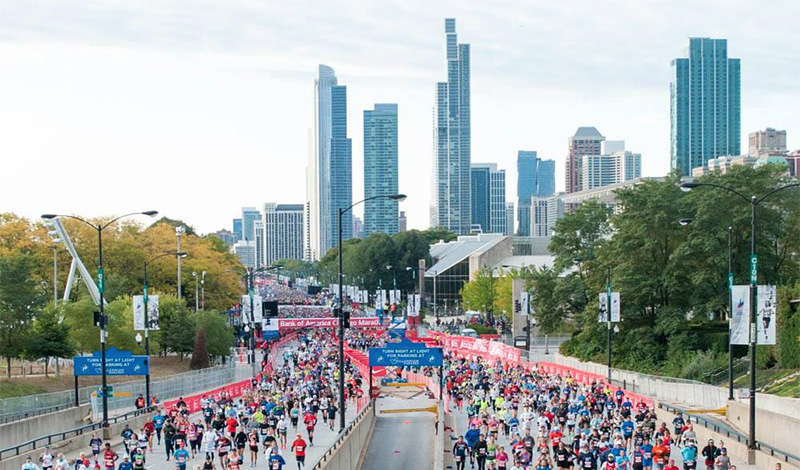 Chicago Marathon start line