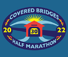 Covered Bridges Half Marathon logo on RaceRaves