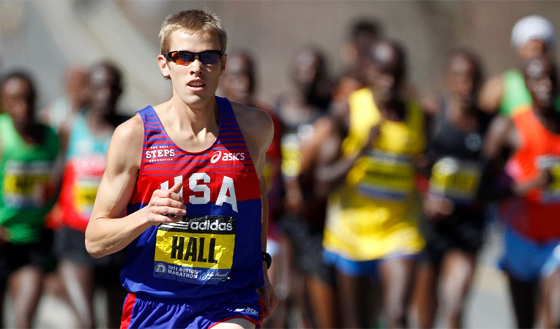 Ryan Hall at Boston Marathon