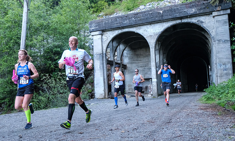Runners at the Light at the End of the Tunnel Marathon