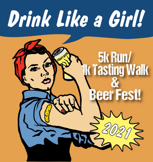 Drink Like a Girl 5K, 1K Tasting Walk & Craft Beer Fest logo on RaceRaves