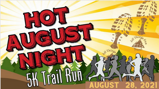 Hot August Night 5K Trail Run logo on RaceRaves