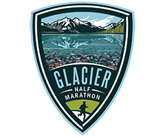 Glacier Half Marathon logo on RaceRaves