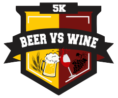 Beer Vs Wine 5K logo on RaceRaves