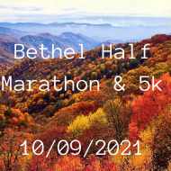 Bethel Half Marathon & 5K logo on RaceRaves
