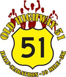 Old Highway 51 Half Marathon logo on RaceRaves
