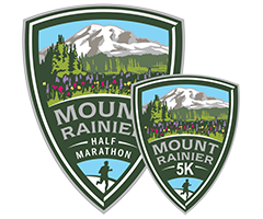 Mount Rainier Half Marathon & 5K logo on RaceRaves