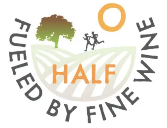 Fueled by Fine Wine Half Marathon logo on RaceRaves