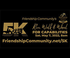 Friendship Community 5K Run, Walk & Wheel for Capabilities logo on RaceRaves