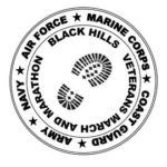 Black Hills Veteran March and Marathon logo on RaceRaves