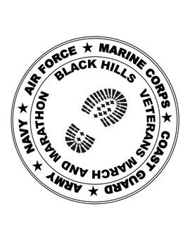 Black Hills Veteran March and Marathon logo on RaceRaves