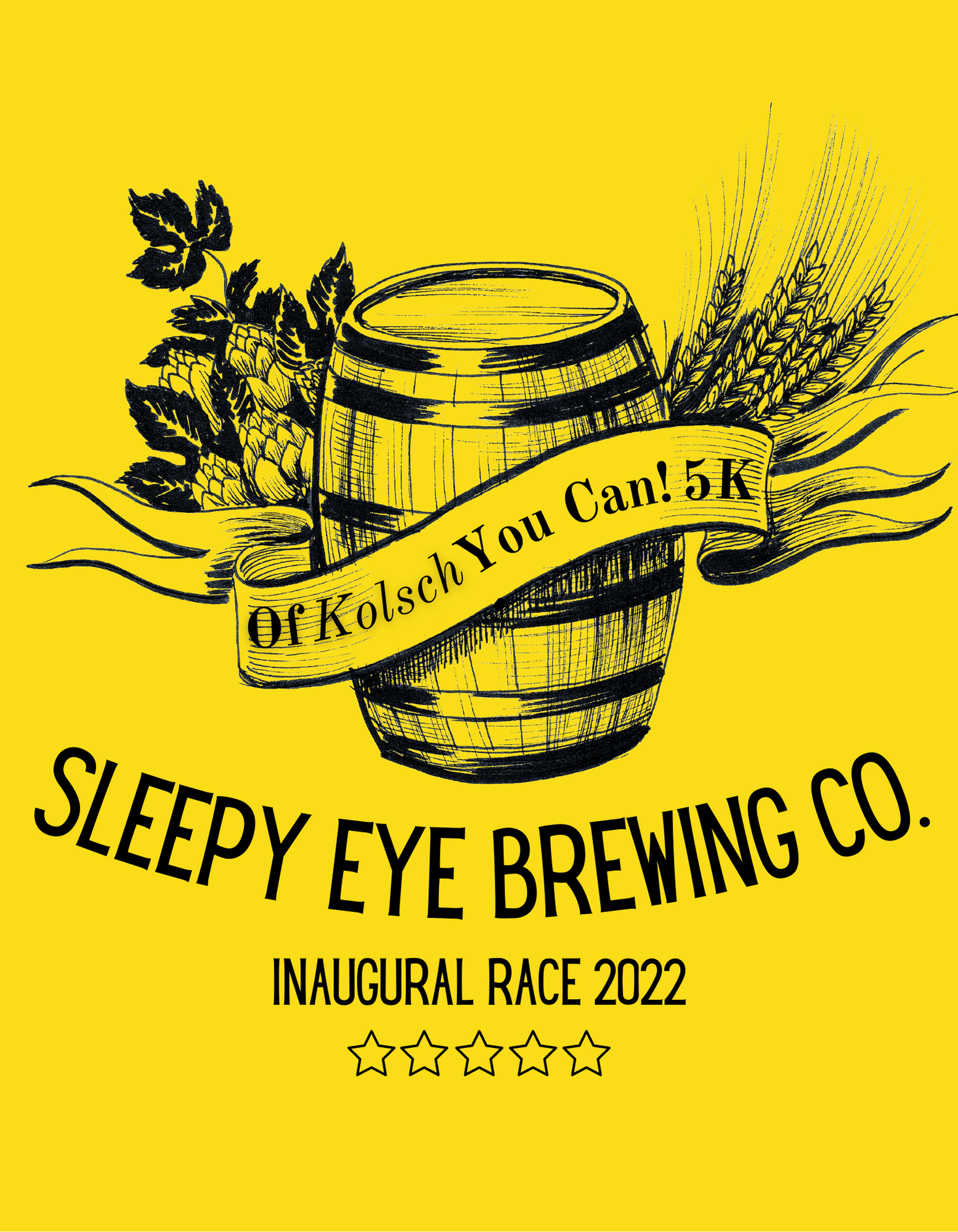 Sleepy Eye Brewing Of Kolsch You Can! 5K logo on RaceRaves