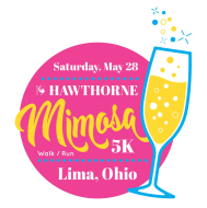 Hawthorne Mimosa 5K logo on RaceRaves