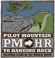 Pilot Mountain to Hanging Rock Ultra logo on RaceRaves