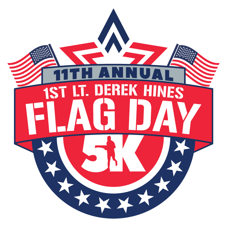 1st Lt. Derek Hines Flag Day 5K logo on RaceRaves