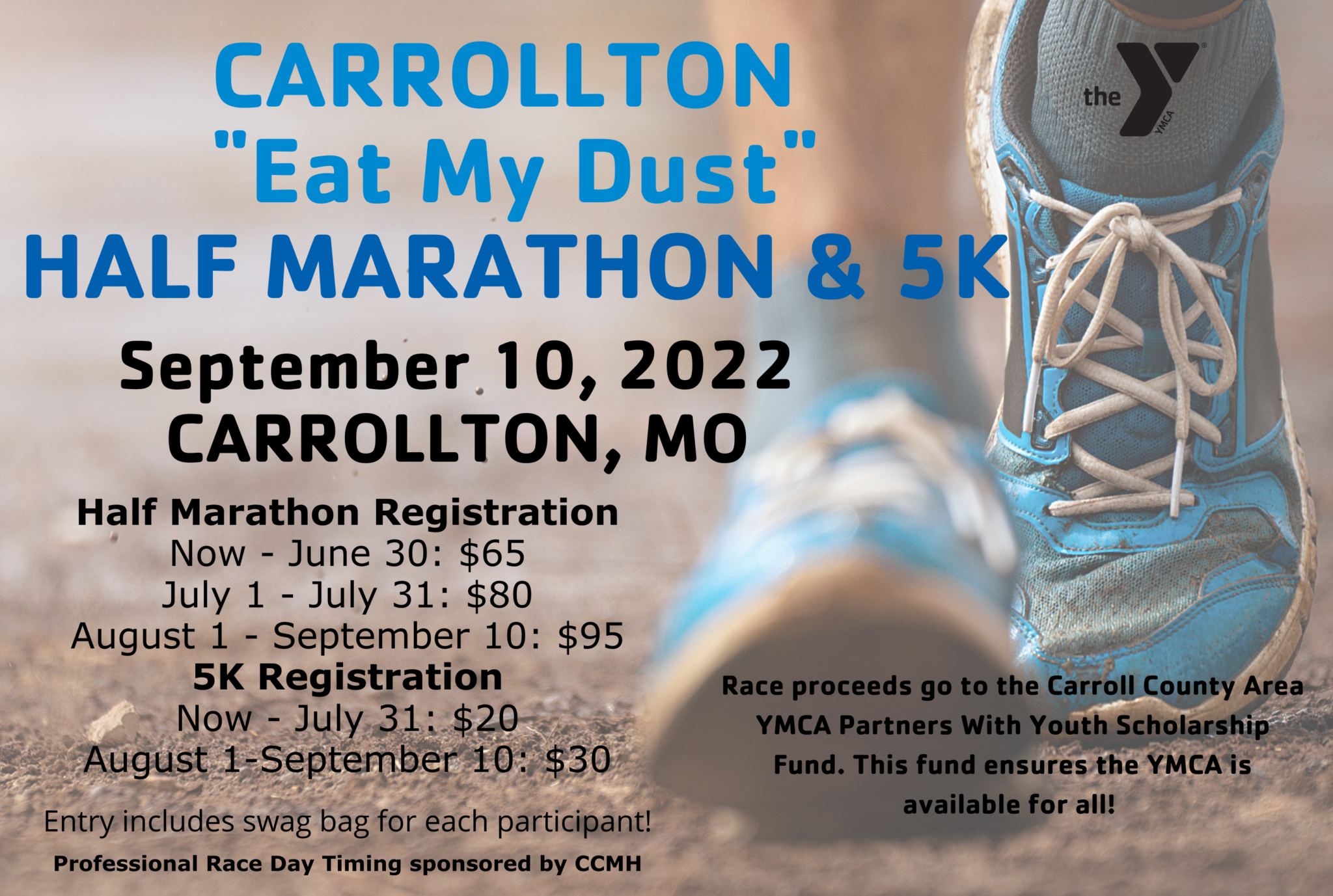 Eat My Dust 5K & Half Marathon logo on RaceRaves