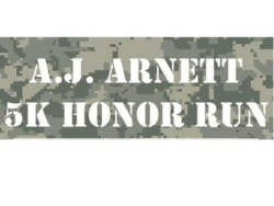 AJ Arnett 5K Honor Run logo on RaceRaves