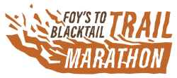 Foy’s to Blacktail Trail Marathon logo on RaceRaves