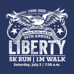 Denton 5K Liberty Run and 1 Mile Walk logo on RaceRaves