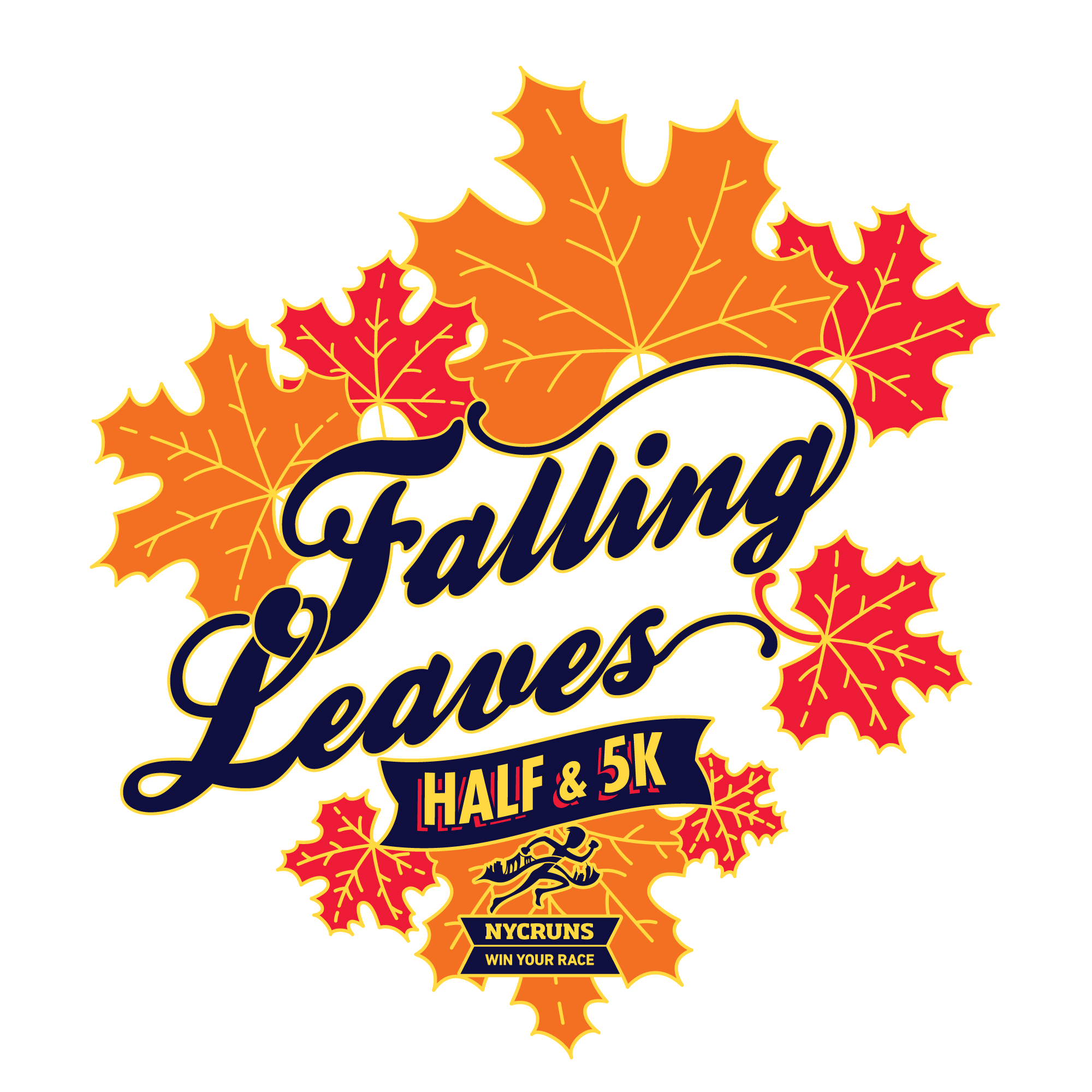 NYCRUNS Falling Leaves Half Marathon logo on RaceRaves