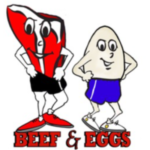 Beef and Eggs 5K logo on RaceRaves