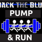 Back the Blue Pump N Run logo on RaceRaves