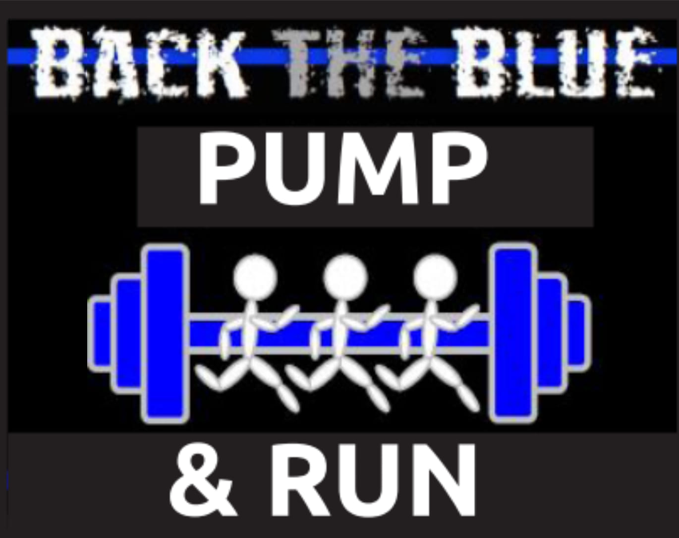 Back the Blue Pump N Run logo on RaceRaves