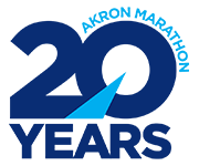 Akron Marathon 20th anniversary logo