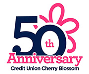 Credit Union Cherry Blossom Ten Mile Run 50th anniversary logo