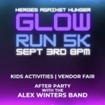 Heroes Against Hunger Glow Run logo on RaceRaves