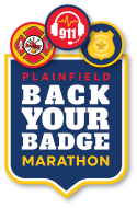 Back Your Badge Marathon logo on RaceRaves