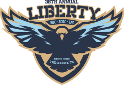 Liberty 5K, 10K & 1M logo on RaceRaves