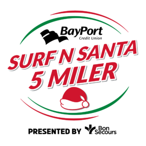 BayPort Credit Union Surf-n-Santa 5 Miler logo on RaceRaves