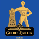 Golden Driller Marathon & Half Marathon logo on RaceRaves