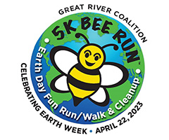 Earth Day 5K Bee Run logo on RaceRaves