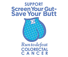 Screen Your Gut – Save Your Butt 5K Challenge logo on RaceRaves