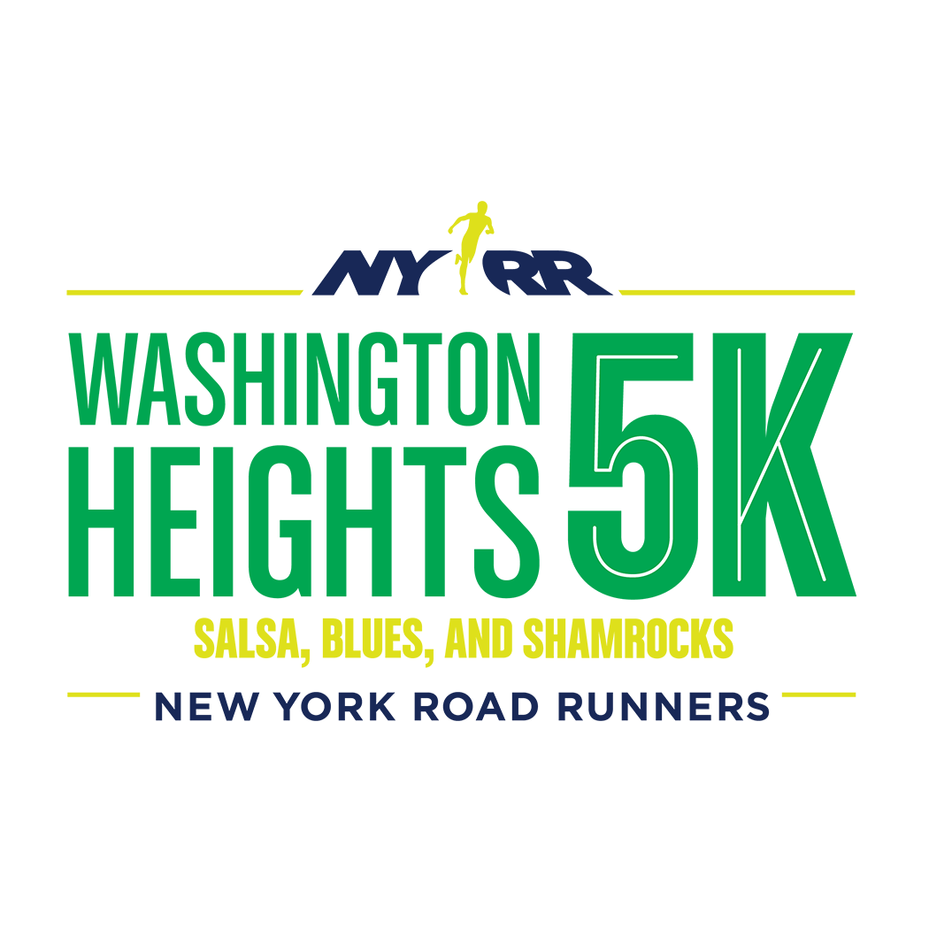 NYRR Washington Heights Salsa, Blues and Shamrocks 5K logo on RaceRaves