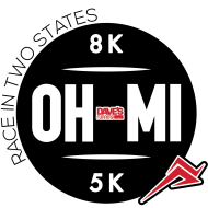 Dave’s Ohio-Michigan 8K & 5K logo on RaceRaves