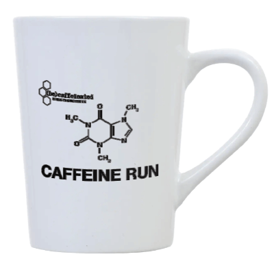Be Caffeinated Caffeine Run logo on RaceRaves