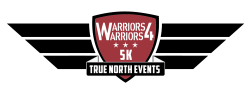 Warriors 4 Warriors 5K logo on RaceRaves