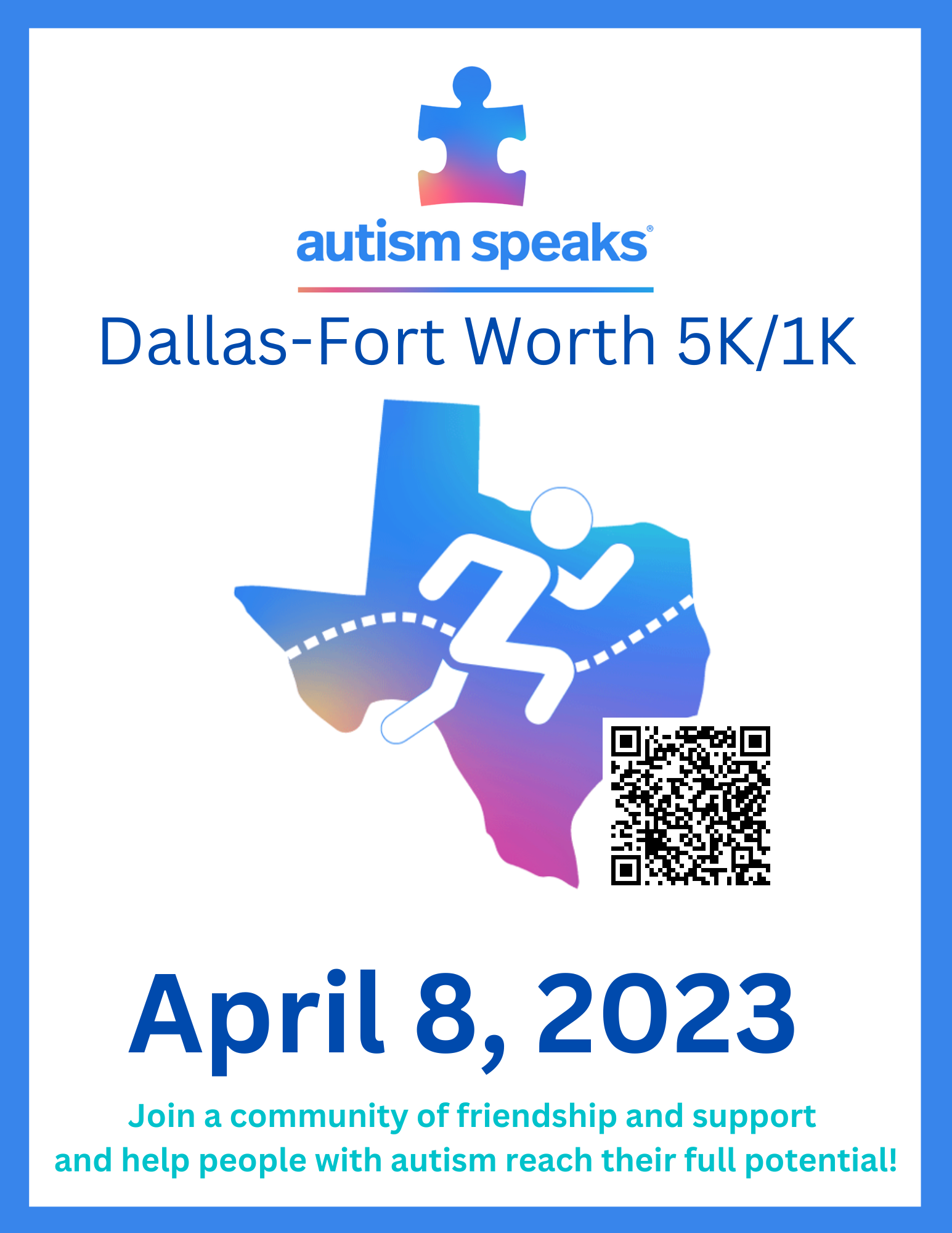 Autism Speaks Dallas–Fort Worth 5K & 1K logo on RaceRaves