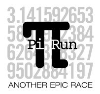 Run 3.14 Pi(e) virtual logo on RaceRaves