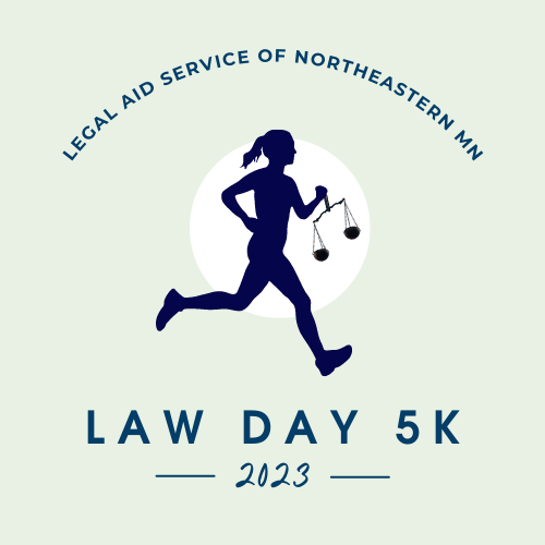 LASNEM Law Day 5K logo on RaceRaves