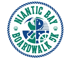 Niantic Bay Boardwalk 5K logo on RaceRaves