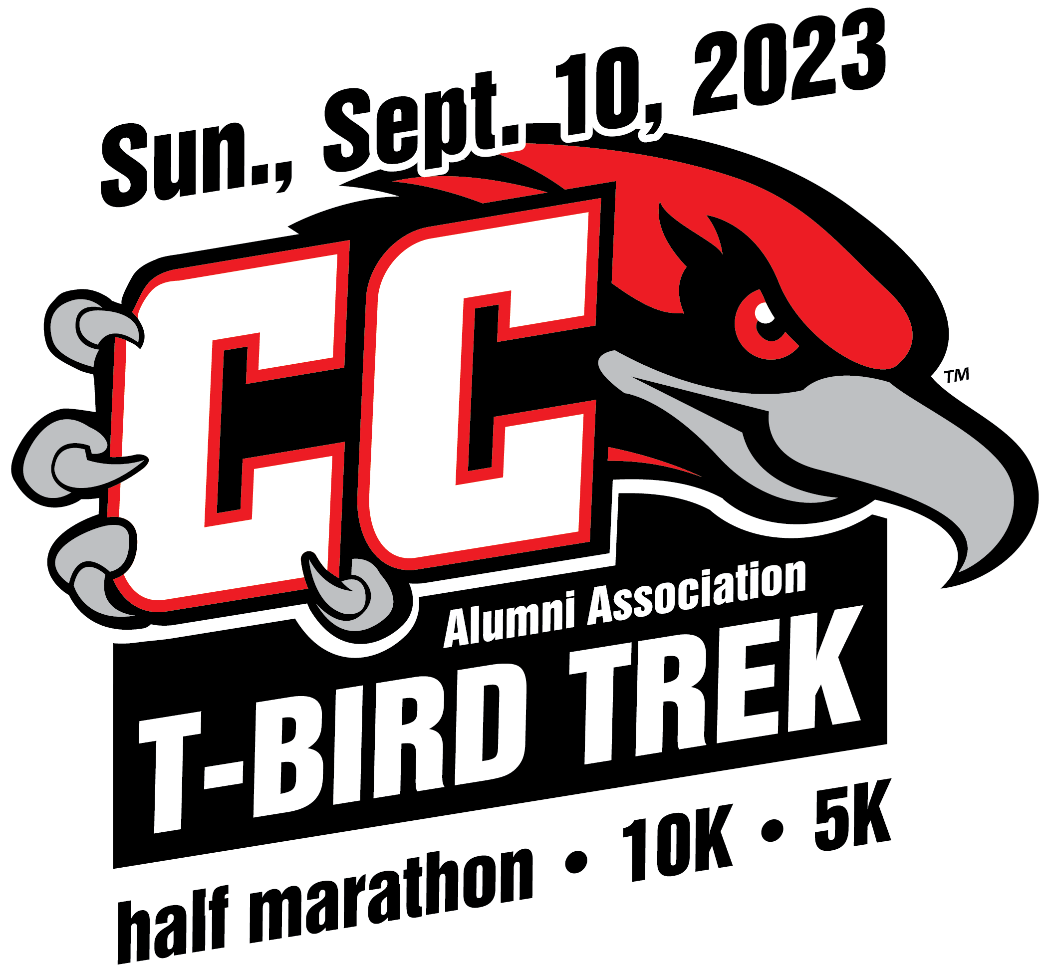 Casper College T-Bird Trek Half Marathon logo on RaceRaves