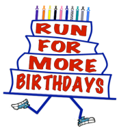 Run For More Birthdays 5K logo on RaceRaves