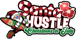 Santa Hustle Atlantic City Christmas In July logo on RaceRaves