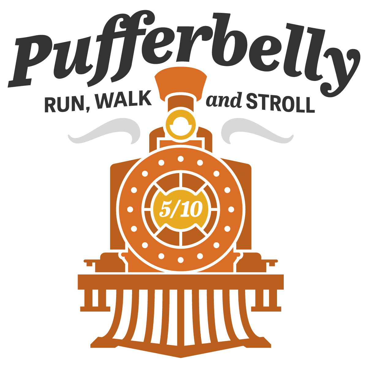 Pufferbelly Run, Walk and Stroll logo on RaceRaves