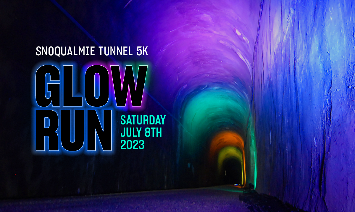 Snoqualmie Tunnel 5K Glow Run logo on RaceRaves