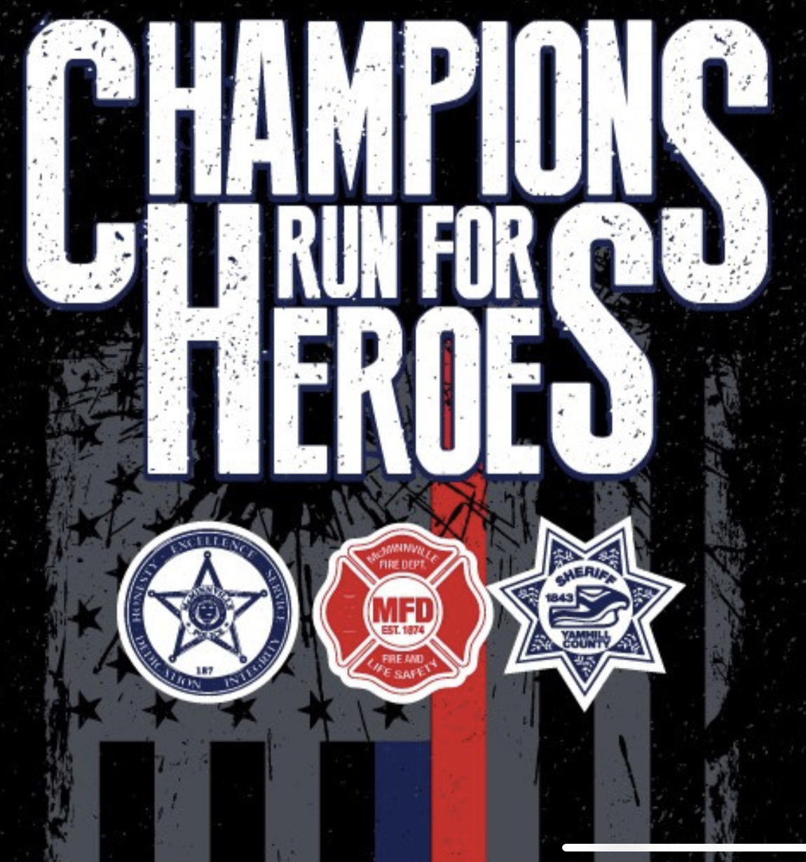 Champions Run for Heroes 10K & 5K logo on RaceRaves